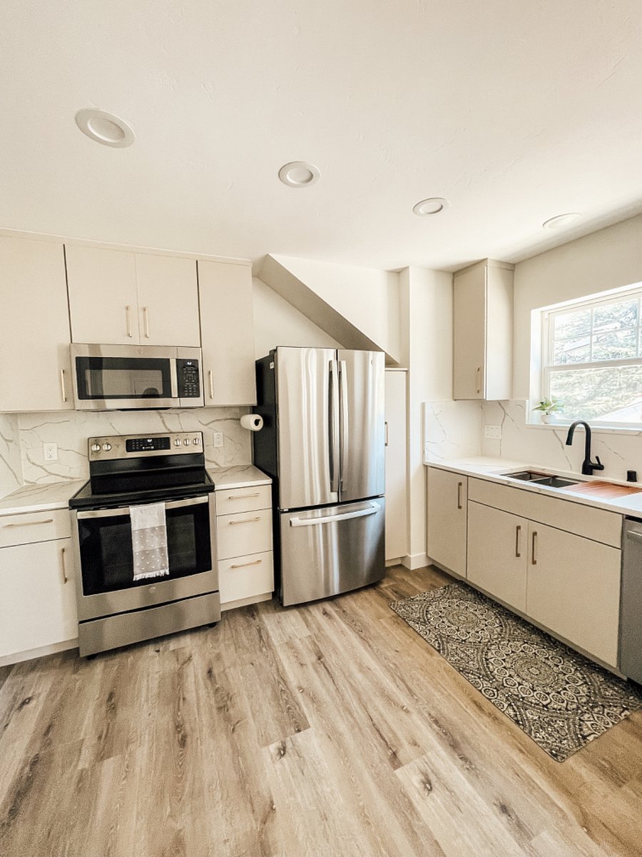 Kitchen with all new GE appliances