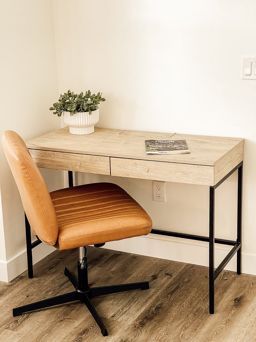 Dedicated work space in living room