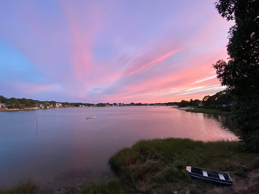 Broad Cove sunset view from the deck
