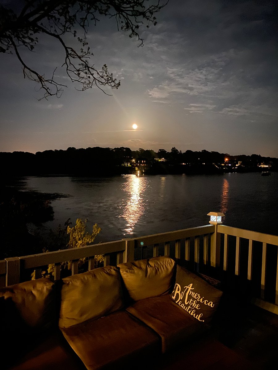 Broad Cove moonlight view from the deck