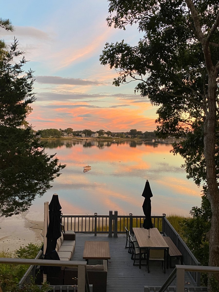 Broad Cove sunset view from the master bedroom balcony