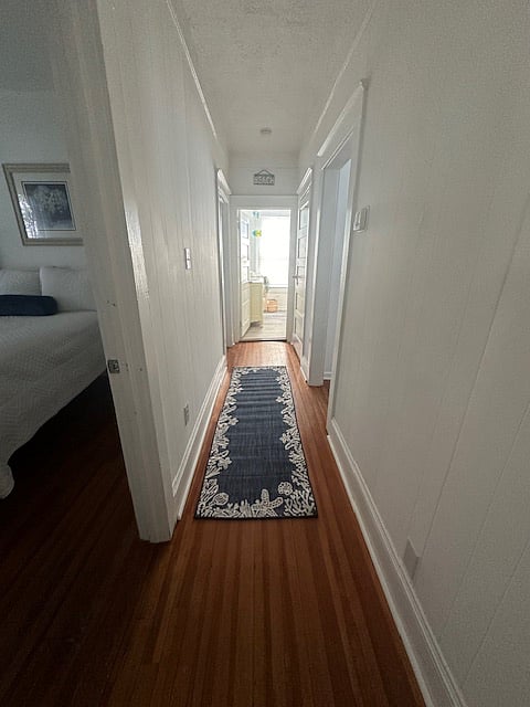 Hall to two bedroom and bath