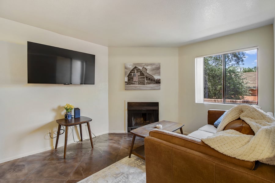Living Area with Roku TV