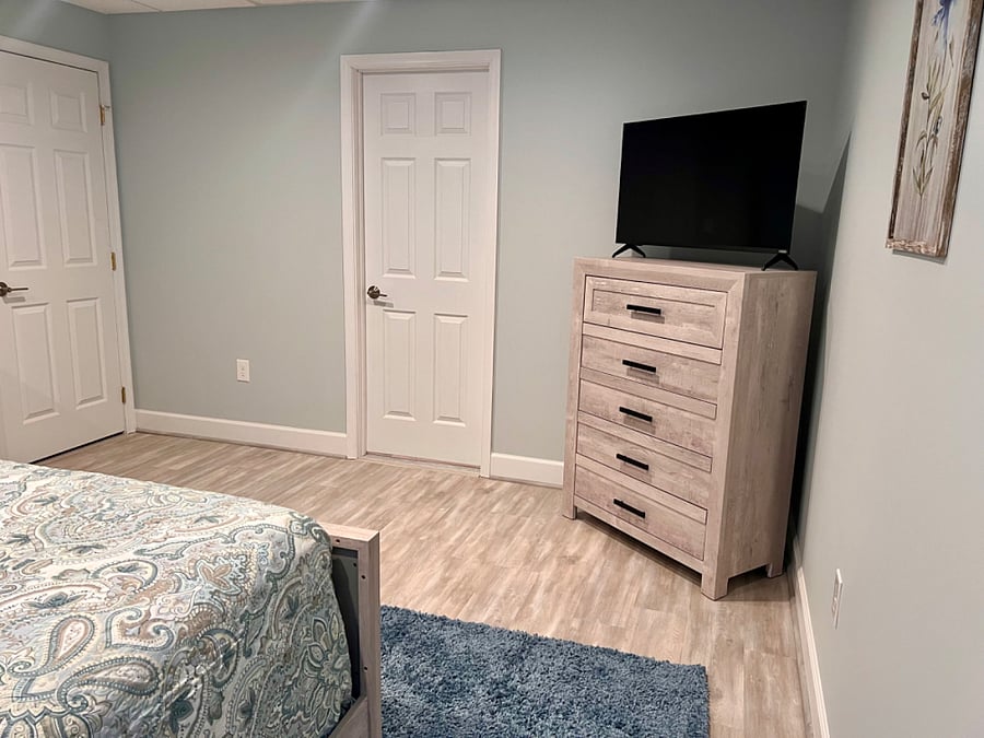 This view is from the closet looking toward the bathroom.