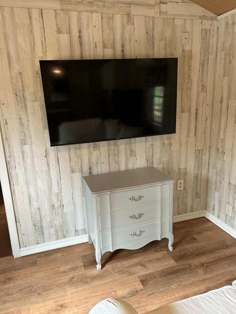 55 inch smart Tv in the living room.