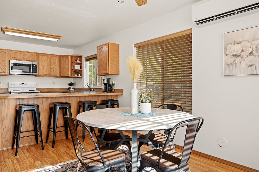 Dining table and breakfast bar