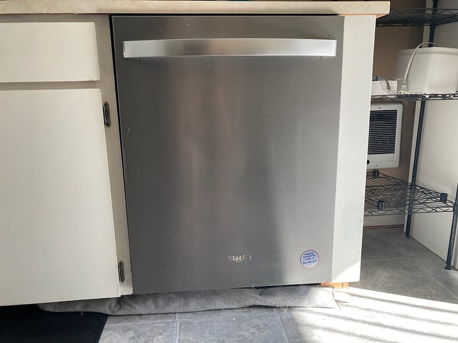 Dishwasher in kitchen