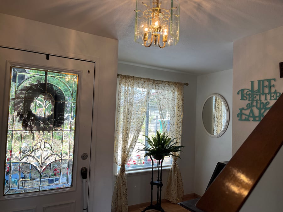 Main home, Entry way on ground floor, work desk and chair