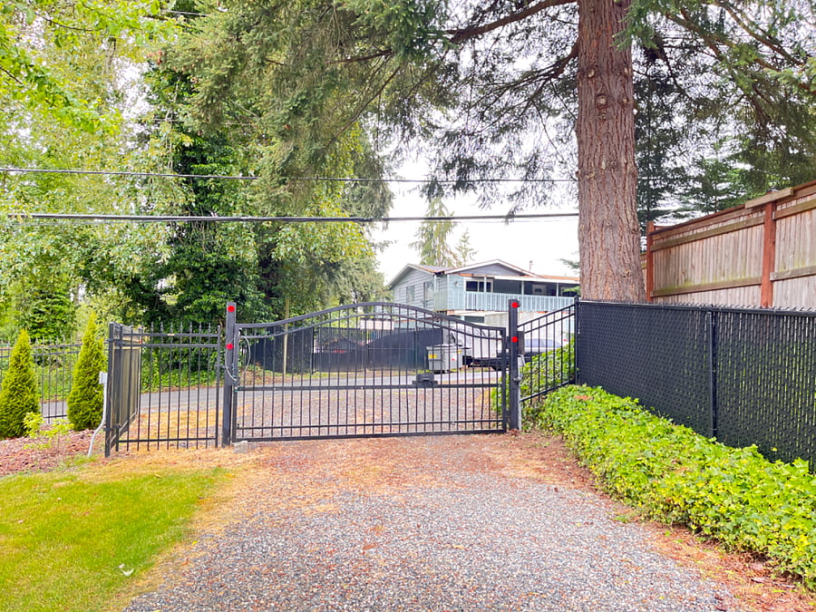 Automated Gate from within driveway that  opens when driving up to gate.