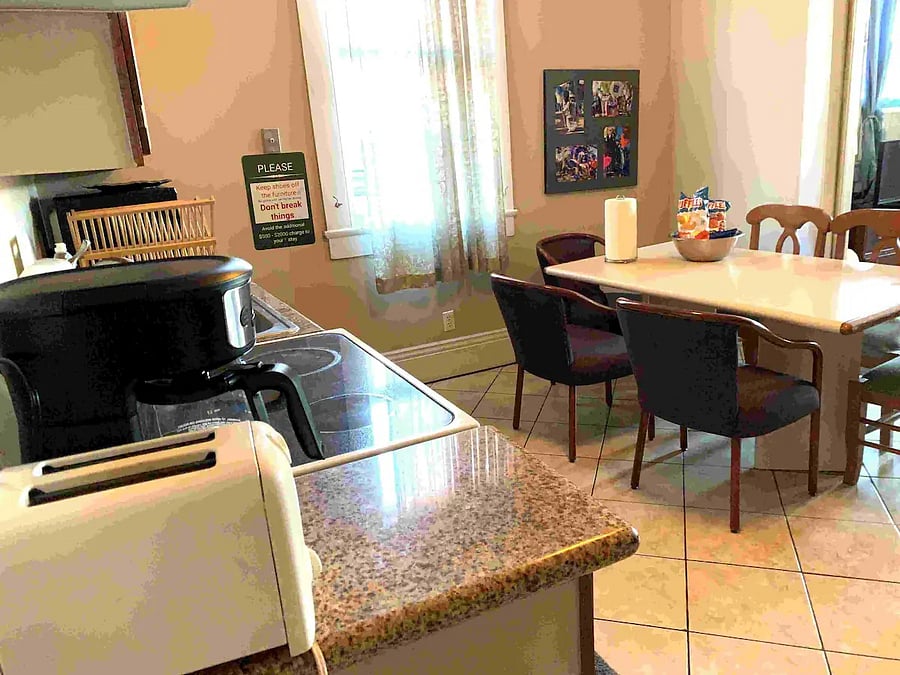 Kitchen and Dining Area.