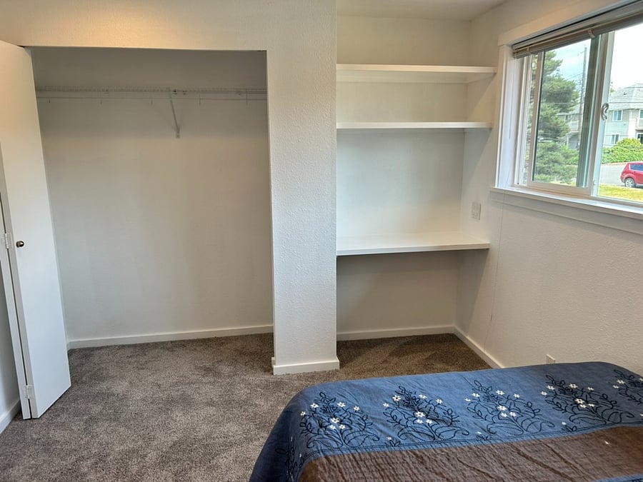 Second room closet and desk space.