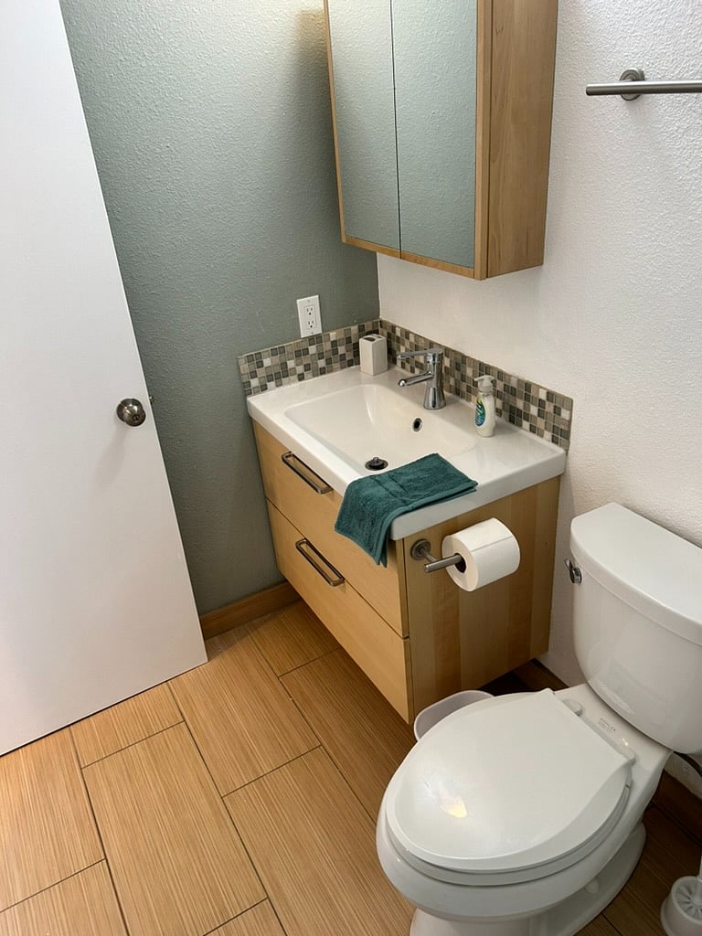 Upstairs restroom