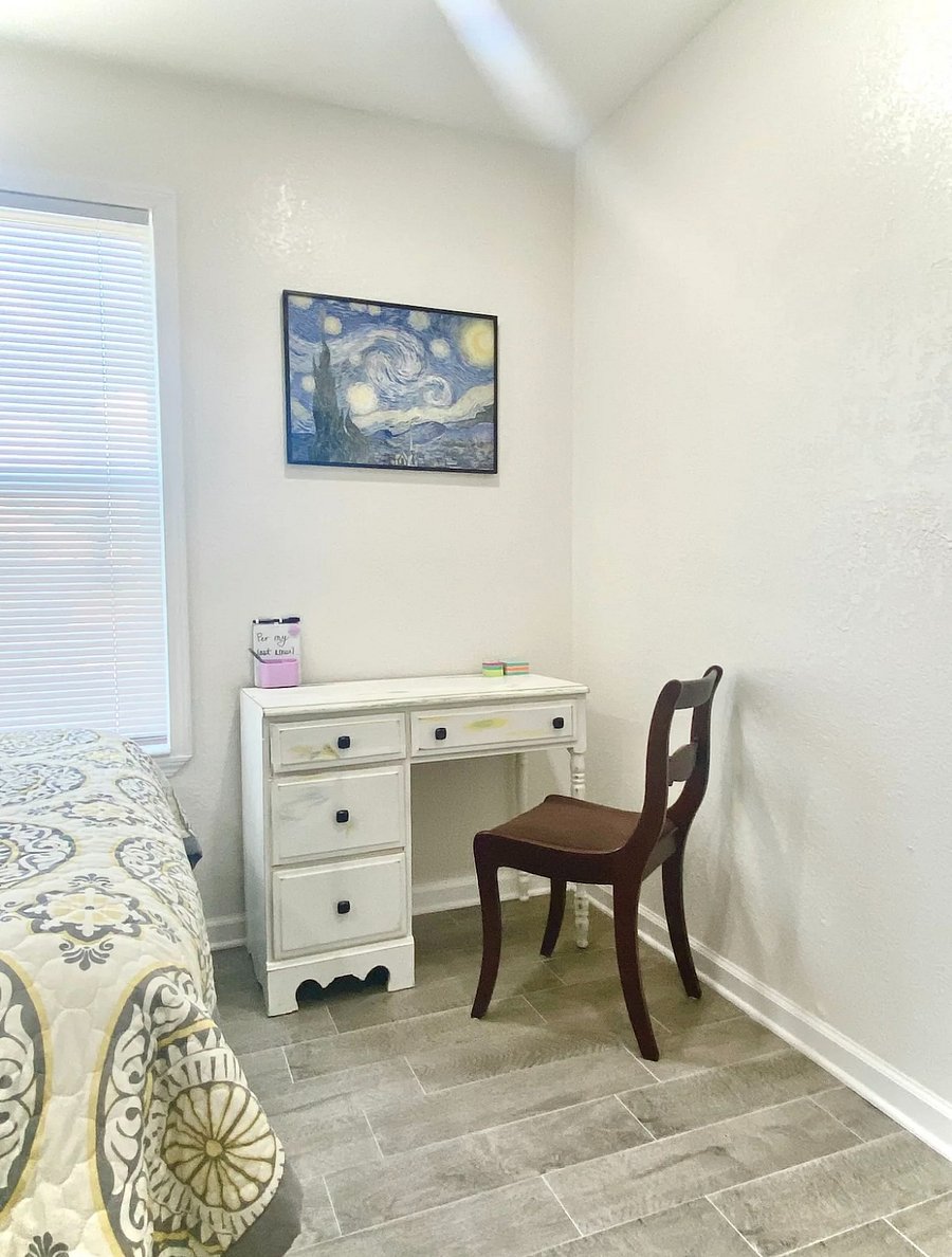Desk in spare bedroom