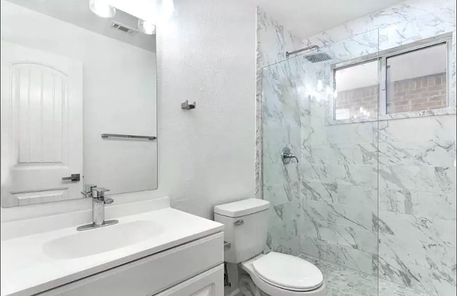 Bathroom with walk-in shower