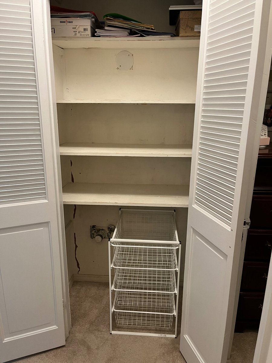 Closet in bedroom one