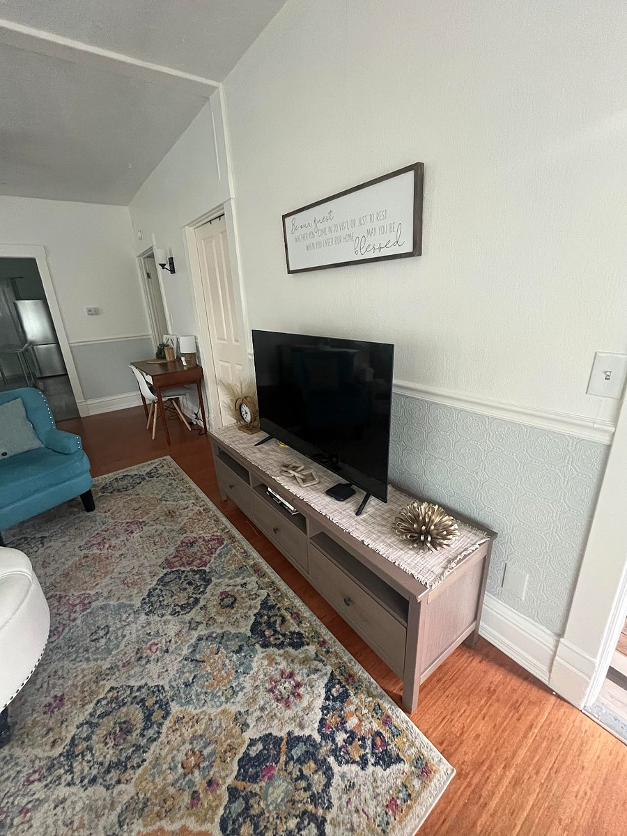 50' Smart TV is ready for you to log in and stream personal subscription services.