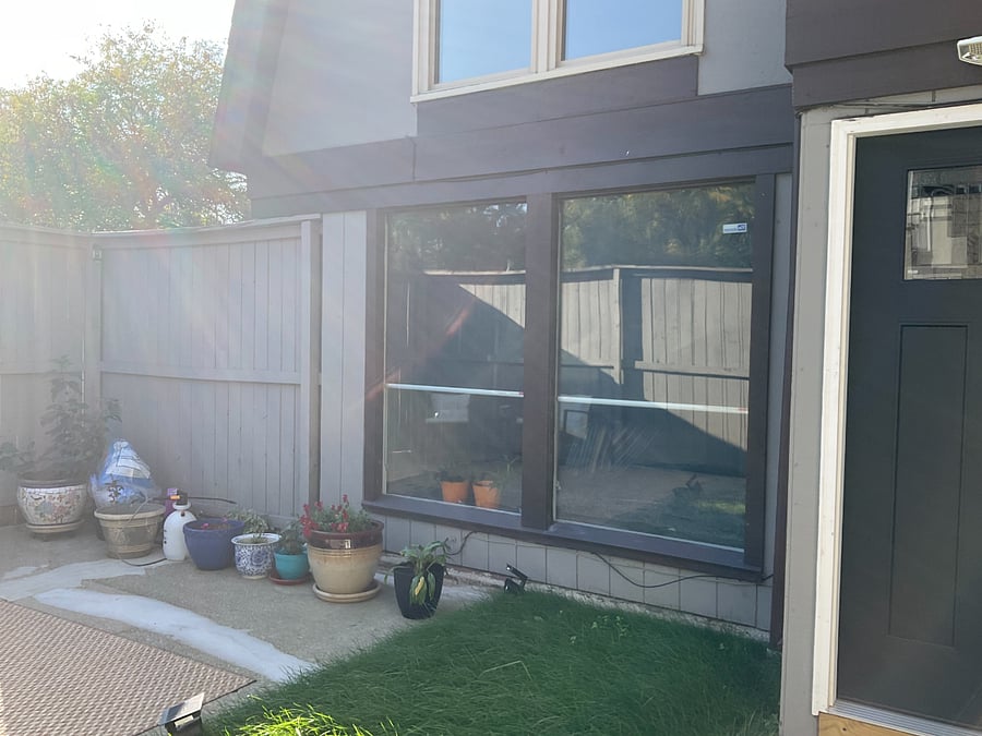 Exterior View of Living Room Windows