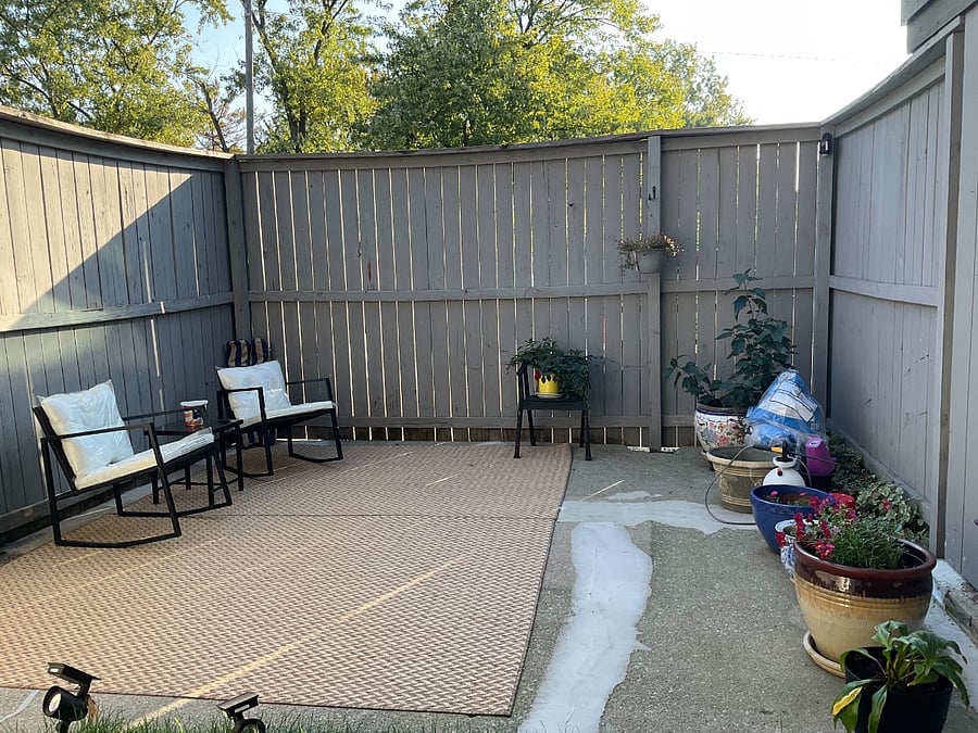 Fenced in Patio