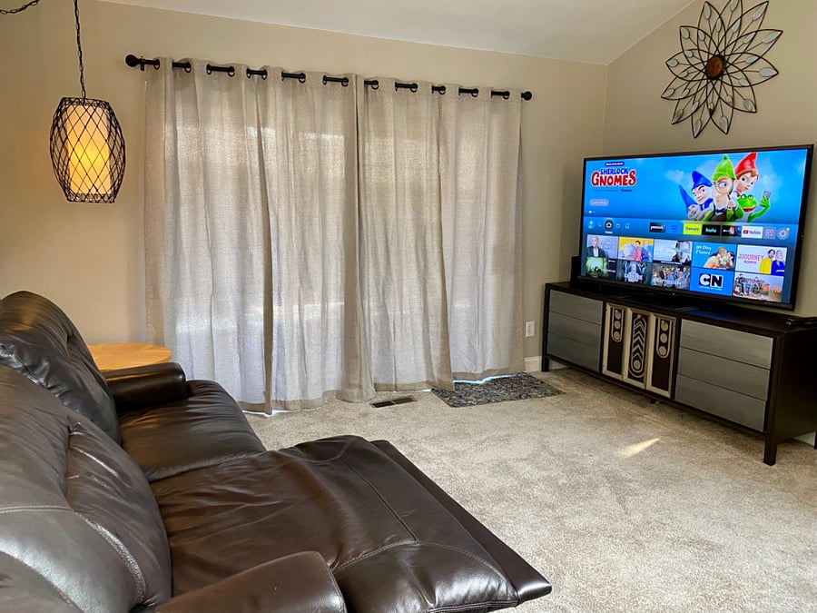 TV room with smart TV