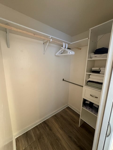 Walk-in Closet with organizer shelfs 