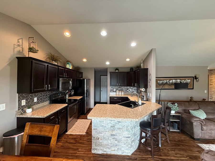 Upstairs Kitchen and laundry room