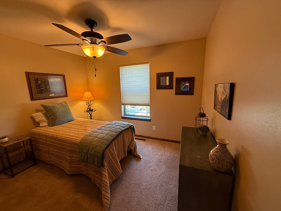 Upstairs twin bed