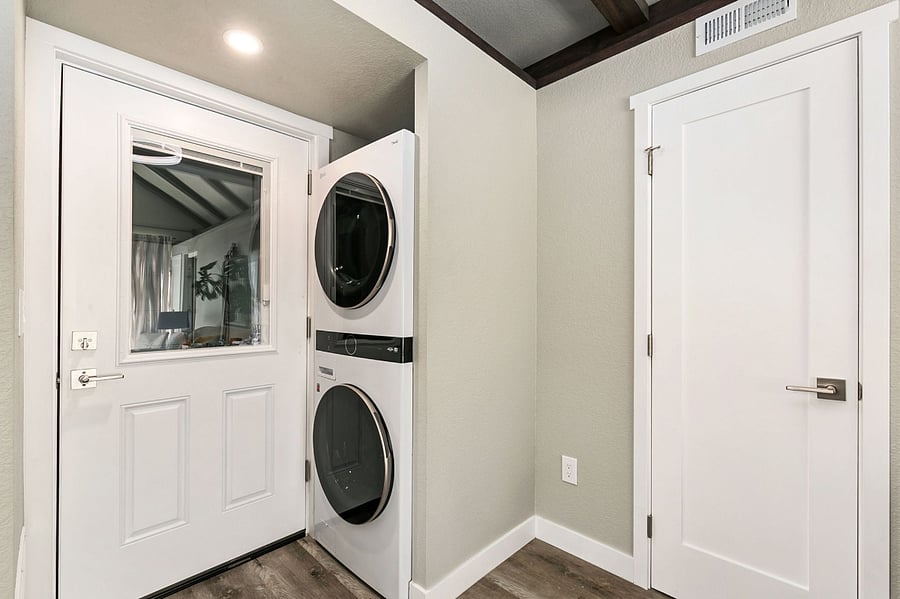 stack washer/dryer in unit