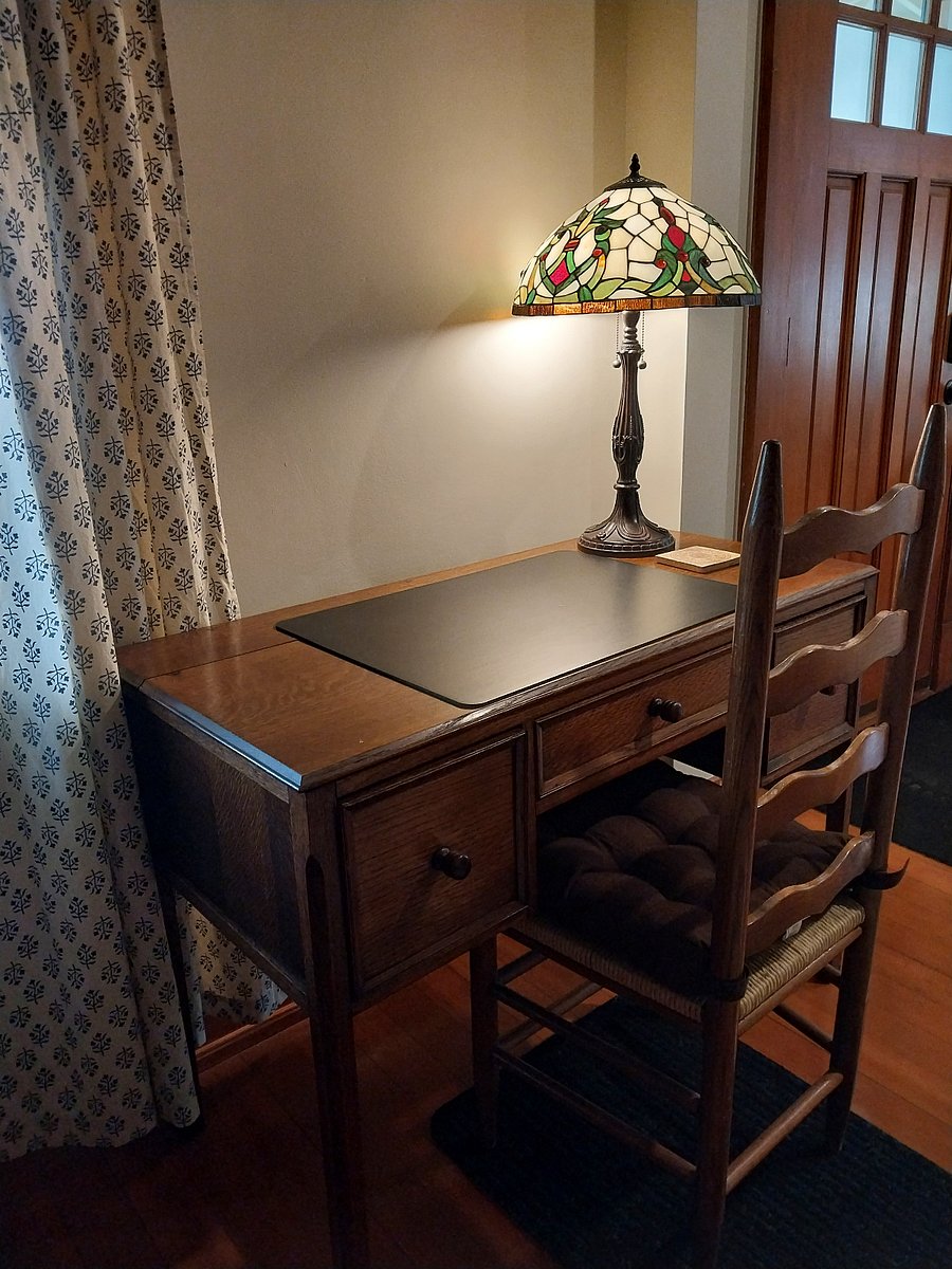 Desk work area in great room