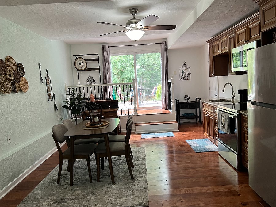 Dining and kitchen area