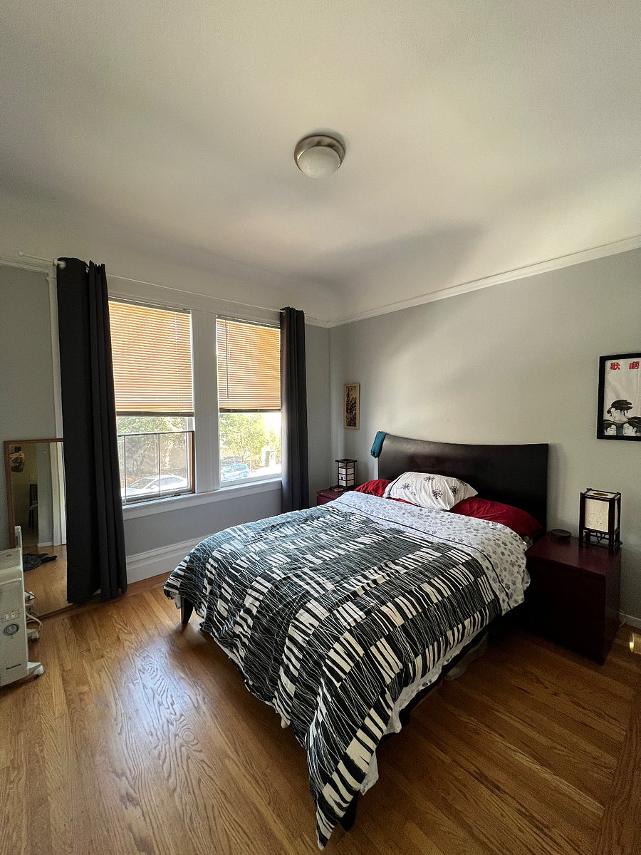 Comfy Queen sized bed.