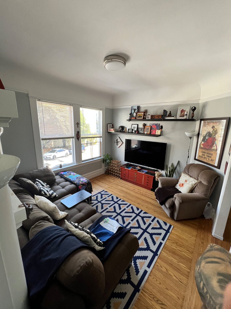 Well lit living room