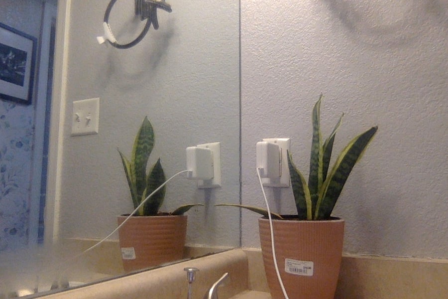 Larger private bathroom, clean, bright.