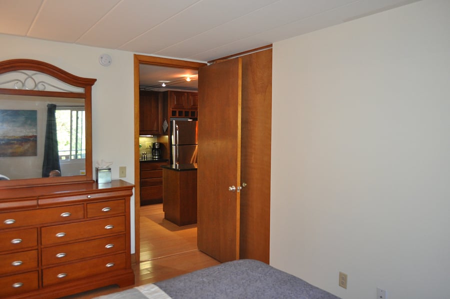 One of the two closets as seen inside the master bedroom. The other is to the right, next to the window.