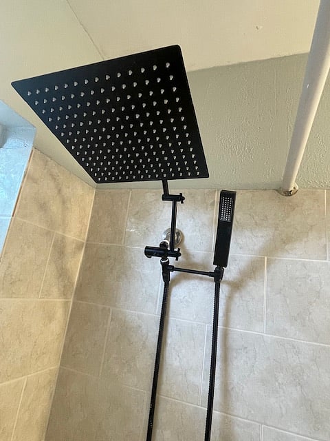 Rainfall shower head.