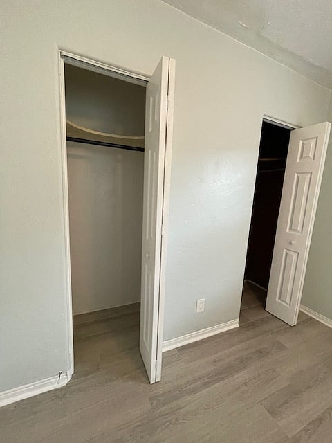 Double closets in both bedrooms with a cedar lined one in each bedroom.