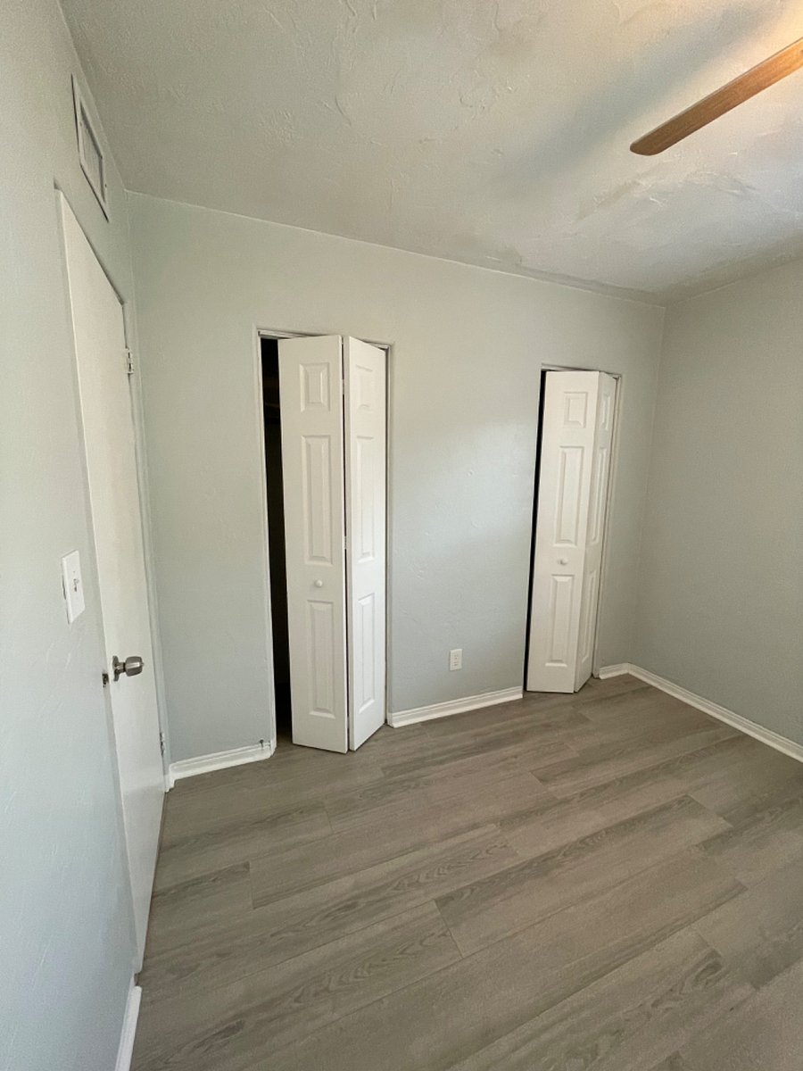 Both bedrooms have two closets for plenty of storage.