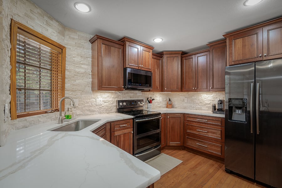 Shared Space - Quartz countertops, stainless steal appliances in this fully stocked kitchen