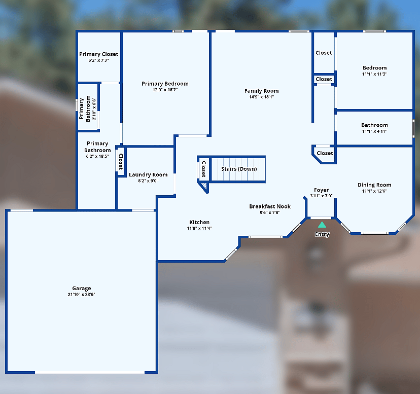 Upstairs floor plan