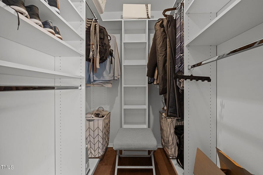 Walk in closet (master bedroom)