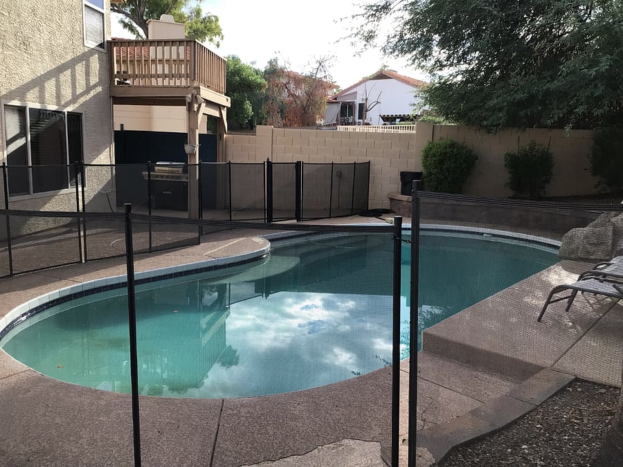 Pool with locking gate