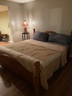 Master Bedroom has a 65" TV and Sitting Room