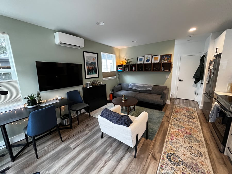 Shared Living Level with half bathroom