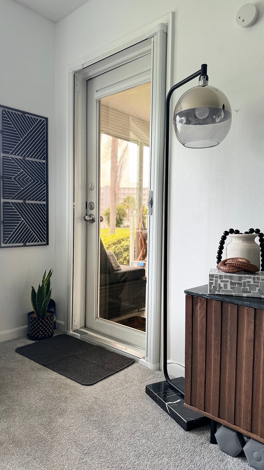 Windows are hurricane resistant. Window door directly to patio.