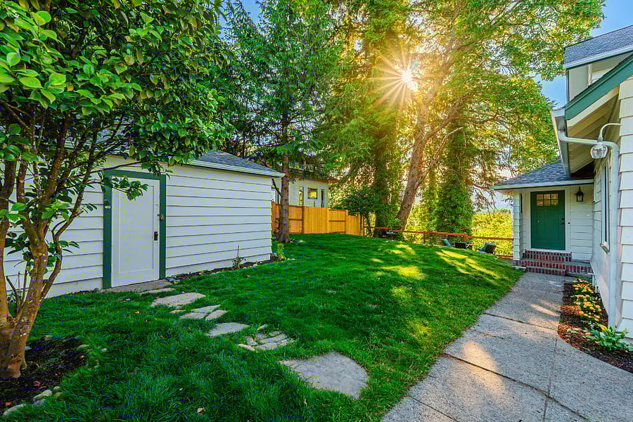 Front entrance and garage entrance