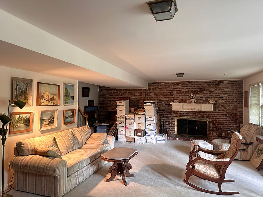 Basement family room.