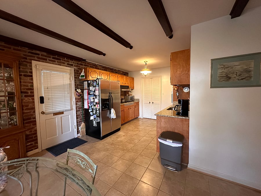 Outside wall of kitchen food preparation area. 