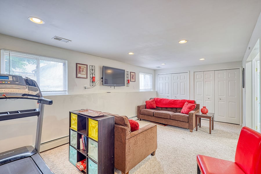 Lower-level family room with plenty of space!