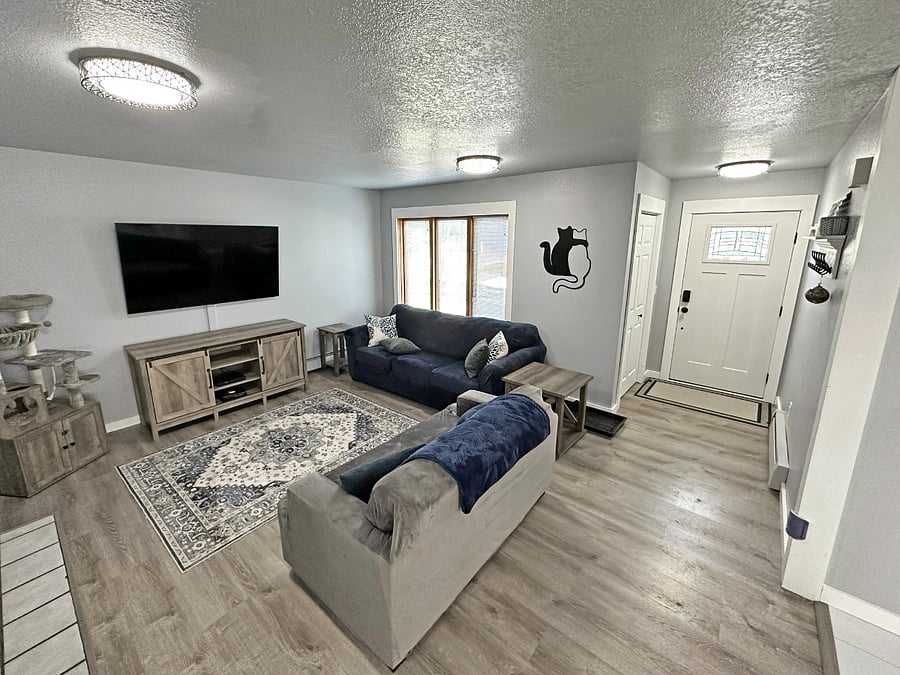 Entry and living area
