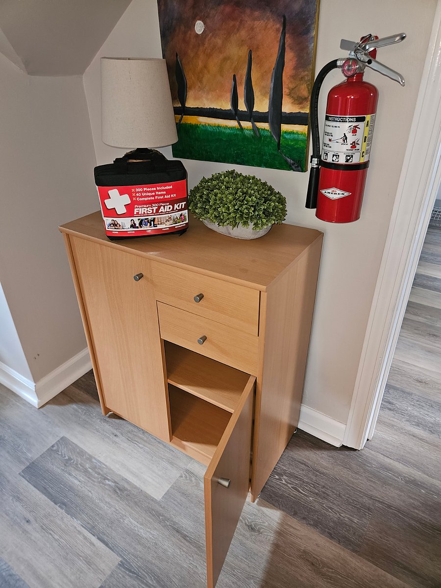 First aid kit, fire extinguisher along with two smoke detectors are a part of the safety features.