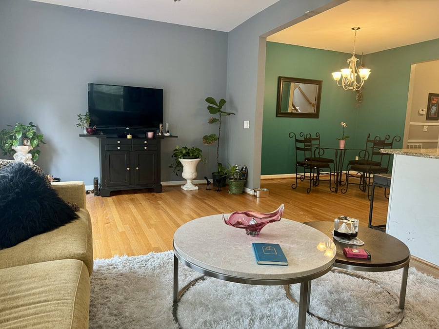 2nd level open living room/dining/kitchen
